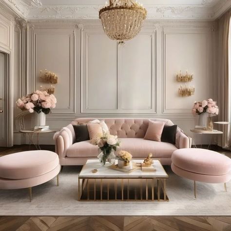 🇫🇷✨ Step into the chic and cozy world of modern Parisian style! ✨🥐 Embrace the effortless elegance and charm of a Parisian living room right in the heart of your home. From sophisticated furnishings to timeless decor, your space can exude that coveted French flair. 🏡💕 🌿 Picture yourself lounging on a plush velvet sofa, surrounded by touches of gold accents and luxurious textures. Add a touch of romance with soft pastel hues and a hint of floral patterns. Let natural light flood the room thro... Modern Parisian Style, Parisian Style Living Room, Parisian Living Room, Modern Parisian, Bathroom Accessories Design, Parisian Home Decor, Blue Wall Decor, Pink Sofa, Bathroom Red