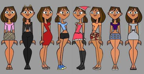 Courtney's cute outfits Cartoon Female Characters, Tdi Courtney, Courtney Tdi, Gretchen Weiners, Cartoon Female, Slimes Girl, Mean Girls Movie, Dc Comics Women, Rick And Morty Poster