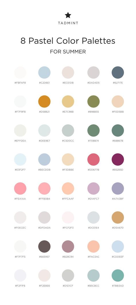 8 pastel color palettes for summer for use in your next project! Rgb Palette, Colors Aesthetic, Hex Color, Aesthetic Collection, Pantone Colour Palettes, Hex Color Palette, Coloring Images, Aesthetic Color, Color Schemes Colour Palettes