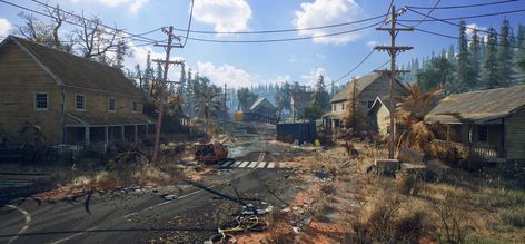 Apocalypse House, Abandoned World, Post Apocalyptic Games, Apocalypse Landscape, Post Apocalyptic City, Zombie Army, Fallout Concept Art, Abandoned City, Apocalypse Aesthetic