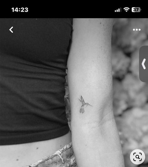 Hummingbird Flower Tattoos, Hummingbird Tattoos, Small Hummingbird Tattoo, Memory Tattoos, 42 Tattoo, Small Tattoo Placement, Petite Tattoos, Cute Little Tattoos, Hummingbird Tattoo