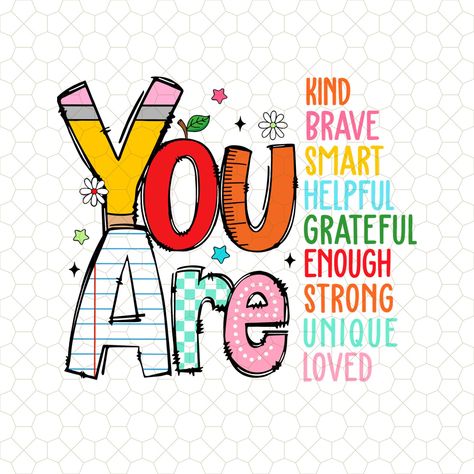 Welcome Back To School Art And Craft, Motivational Teacher Quotes, Teacher Affirmations Encouragement, You Are Welcome, You Are Unique, Welcome Back Images, Teacher Motivational Quotes, Kindness Words, You Are Quotes