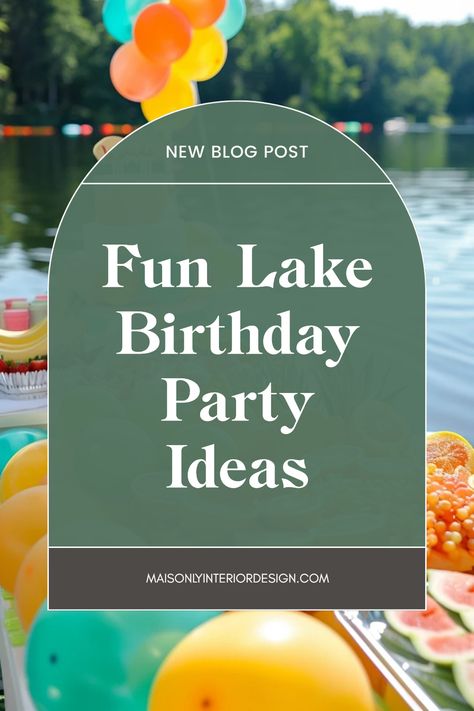 Gather your friends for a birthday bash by the water with these fun lake birthday party ideas! Create unforgettable memories with exciting games and unique themes. From boat parties to relaxing beach picnics, there's something for everyone. Get inspired with food ideas, decoration tips, and activities that will bring your celebration to life. Whether you're grilling on the shore or floating with friends, your lakeside party will be the talk of the summer. Let's make your birthday one to remember among the waves! Lake Birthday Party Ideas, Lake Birthday Party, Lake Birthday, Pool Party Supplies, Lake Party, Beach Picnics, Unique Themes, Relaxing Beach, Birthday One