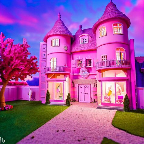 Houses At Night, Backgrounds For Zepeto, Girly Backgrounds, Barbie Land, Barbie Houses, Halloween Wallpaper Backgrounds, Inside House, Pity Party, Pink Lifestyle