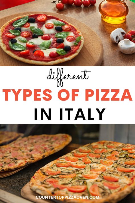 Simple Pizza Toppings, Italian Pizza Toppings, Different Types Of Pizza, Outdoor Pizza Oven Recipes, Pizza And Coffee, Roman Pizza, Traditional Italian Pizza, Italian Names, Pizza Toppings Combinations