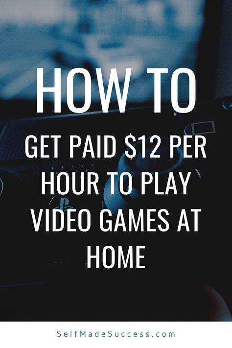 Get Paid $12 per Hour to Play Video Games at Home Game Tester Jobs, Games At Home, Test Games, Work From Home Careers, Play Video Games, Money Saving Strategies, Money Making Jobs, Ways To Earn Money, Self Made