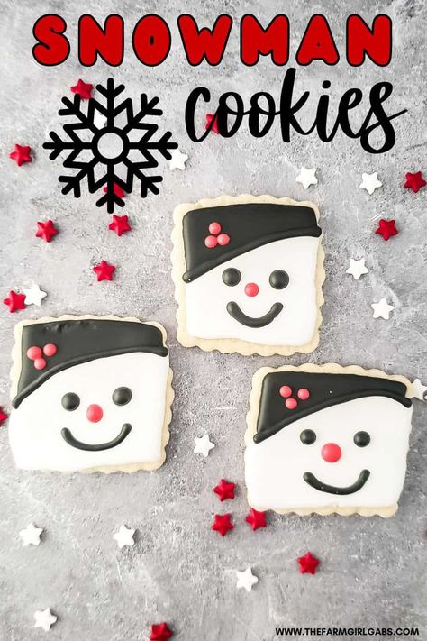 Give the gift of something cute and delicious this holiday season with these incredible Snowman Cookies. Not only will loved ones enjoy the adorable snowman faces, but they will also love the taste of these fresh, flavorful cookies. Store Bought Cookies, Cream Cheese Pinwheels, Snowman Treats, Snowman Cupcakes, Easy Christmas Cookie Recipes, Holiday Cookie Exchange, Snowman Cookies, Family Christmas Party, Buy Cookies