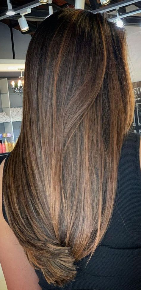 Brunette Hair With Highlights, Hairstyles For Layered Hair, Long Hair Color, Brown Hair With Highlights, Haircuts For Long Hair, Hair Inspiration Color, Hair Inspo Color, Cool Hair Color, Hair Color Trends