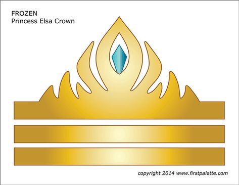 Frozen Princess Crown Templates | Free Printable Templates & Coloring Pages | FirstPalette.com Crown Templates Free Printable, Princess Crown Crafts, Princess Sign, Princess Sofia Party, Crown Printable, Printable Princess, Crown Template, Princess Printables, Sofia Party