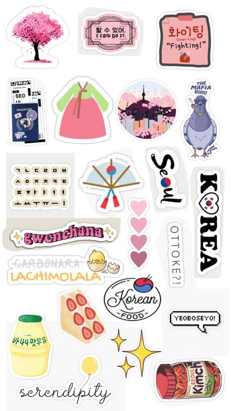 Asian Stickers, Korea Stickers, Kdrama Stickers, Stickers For Journaling, Agenda Stickers, Korean Stickers, Inspirational Stickers, Collage Phone Case, Learn Korean