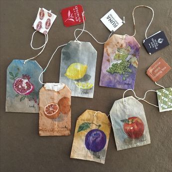 Ruby Silvious, Used Tea Bags, Tea Bag Art, Energy Tea, Ceylon Tea, Cute Diy Room Decor, Drawing Journal, Art Journal Techniques, Tea Dyeing