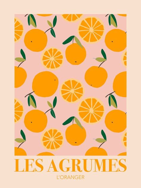 L'oranger Poster Colorful Wall Art Print Graphic Orange Pink Oranges|#sketch #style #arte #happy #cute #draw #art #artist #love #drawing #artprints #artaesthetic #artinspiration #artideas Plakat Design Inspiration, Deco Orange, Printable Wall Collage, Collage Mural, Pastel Poster, Bedroom Wall Collage, Soyut Sanat Tabloları, Picture Collage Wall, Unique Poster