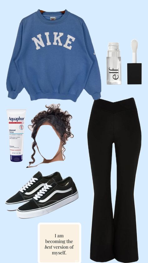 #outfitinspo #beauty #vibes #music #wallpaper #fyp #fypshuffle #preppy #aesthetic #blue #nike #vans #f4f #followforfollow Flare Leggings Outfit, Outfit Vans, Nike Vans, Beauty Vibes, Outfits For School, Leggings Outfit, Aesthetic Blue, Preppy Aesthetic, Music Wallpaper