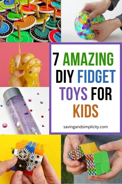 Discover 7 amazing homemade DIY fidget toys you can create for yourself, your kids or as gifts. Fidget toys are the perfect beginner craft. Doing it yourself is the perfect way to save money while at the same time creating homemade figets.  Fidget toys for kids.  DIY fidgets for gifts and so much more. Toys For Kids Diy, Homemade Fidget, Diy Fidgets, Homemade Fidget Toys, Fidgets Diy, Diy Stressball, Diy Fidget Toys, Beginner Crafts, Homemade Diy