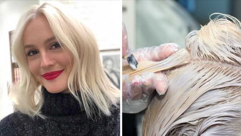 Everything you need to know about going platinum blonde | CafeMom.com Growing Out Platinum Hair, Going Platinum Blonde, Shimmer Lights Shampoo, Beauty Rules, Dramatic Hair, White Blonde Hair, Ice Blonde, Light Blonde Hair, Crystal Hair Clips