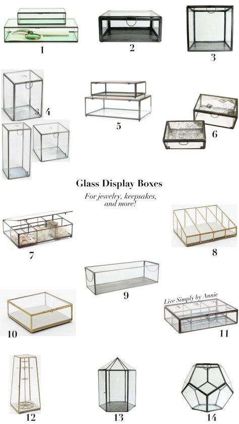 Glass Display Boxes for jewelry, keepsakes, and more. Jewerly Display, Glass Display Box, Jewerly Displays, Jewelry Store Design, Smart Tiles, Glass Display, Jewelry Organizer Box, Glass Boxes, Store Interior