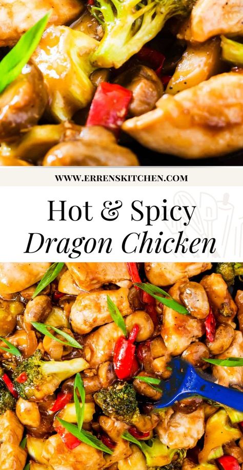 Spicy Chinese Chicken, Spicy Stir Fry Sauce, Chicken Stir Fry Sauce, Spicy Asian Chicken, Garlic Chicken Stir Fry, Dragon Chicken, Chinese Chicken Recipes, Asian Stir Fry, Stir Fry Recipes Chicken