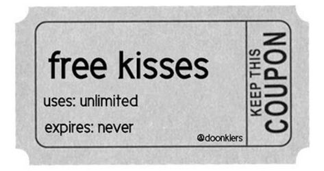 Free Kisses, Cute Couple Gifts, Cute Texts, The Words, Couple Gifts, Boyfriend Gifts, Cute Gifts, Diy Gifts