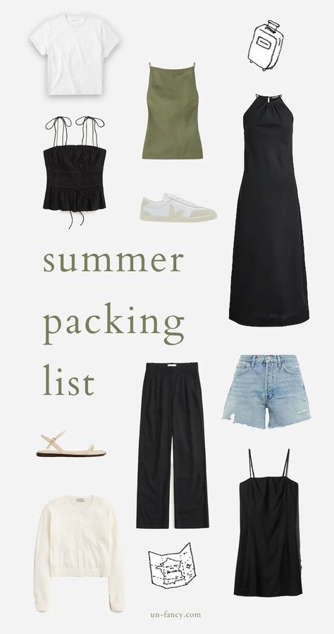 Backpack Room Only — 10 Item Packing List Two Week Packing List Summer, 7 Day Outfits Ideas Packing Lists, 5 Day Trip Packing List Summer, 7 Day Packing List Summer, Summer Travel Packing, Simplify Wardrobe, Sydney Trip, Weekend Packing List, Create Capsule Wardrobe