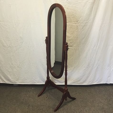 Love a full length mirror on a stand! You can tilt it to see multiple angles on a whim 💁‍♀️ Modern Dark-Stained Solid Tropical Wood Oval Standing Mirror (21”W x 18”D x 57”H) Item Number: 16590-3 $60 Love it? Don’t miss out! You can purchase this item on our website (link in bio). Pro Tip: use the Item Number listed above to search for this exact product. Or come by our store location Thursday through Monday at 401 Elmira Road! We always love to see you 💖 • • • #mimisatticithaca #ithacan... Oval Standing Mirror, Wooden Standing Mirror, Wall Bookshelves, Art Deco Lamps, Reading Chair, Length Mirror, Standing Mirror, Dark Stains, Full Length Mirror