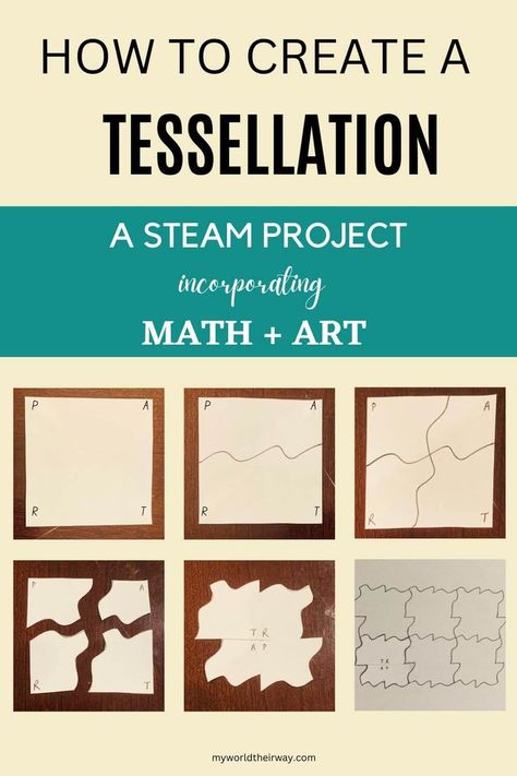 tessellation, steam project for kids, math , art , how to create a tessellation, stem project, math art Tesselations Pattern, Escher Tessellations, 2025 Art, Math Art Projects, Tessellation Art, Escher Art, Tessellation Patterns, Art Exploration, 8th Grade Art