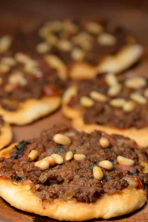 Lebanon Archives - International Cuisine Lebanese Sfeeha, Manakish Recipe, Arabisk Mad, Syrian Food, Middle East Recipes, Lebanese Cuisine, Meat Pies, Tandoori Masala, Recipes Sweet