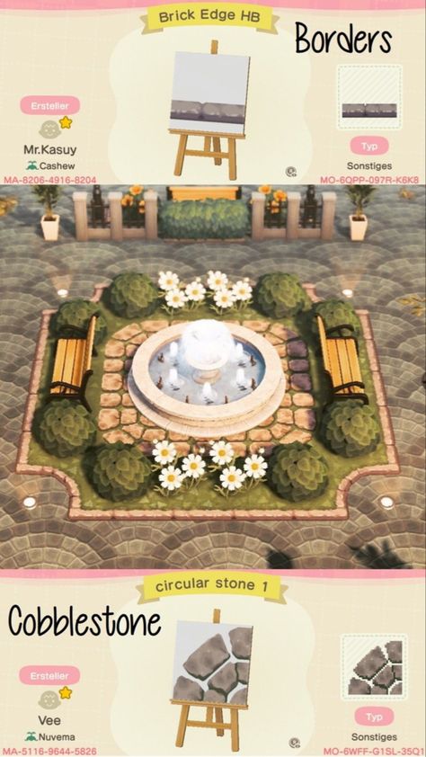 Menu Acnh Code, Acnh Zen Cushion Design Code, Acnh Paths Qr Codes, Outfits In Animal Crossing, Acnh Border Designs, Acnh Stone Floor, Acnh Inverted Path, Acnh Merry Go Round Ideas, Animal Crossing Outdoor Rug Code