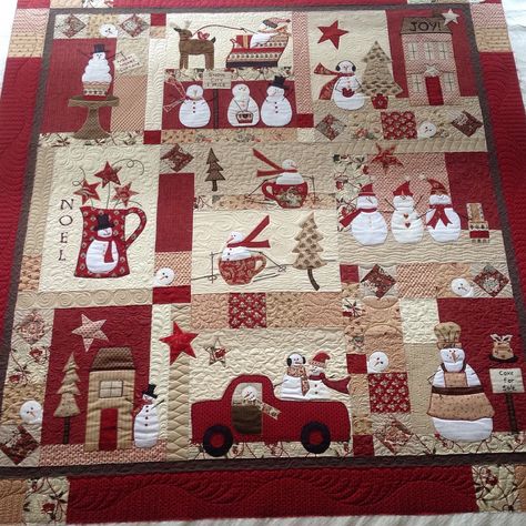 Snowman Quilt, Christmas Applique, Holiday Quilts, Patch Aplique, Winter Quilts, Christmas Quilts, Christmas Sewing, Christmas Quilt, Quilting Patterns