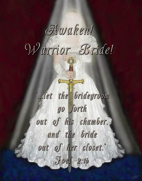 Awaken Warrior Bride of Christ. Warrior Bride, God's Warrior, Gods Princess, Woman Warrior, Women Warriors, Bride Photos, Trusting God, Prophetic Art, Bride Of Christ