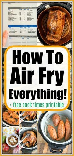 Large Air Fryer, Meat Meals, Air Fryer Cooking Times, Cooks Air Fryer, Air Fried Food, Air Fryer Oven Recipes, Airfryer Recipes, Air Fry Recipes, Best Air Fryers