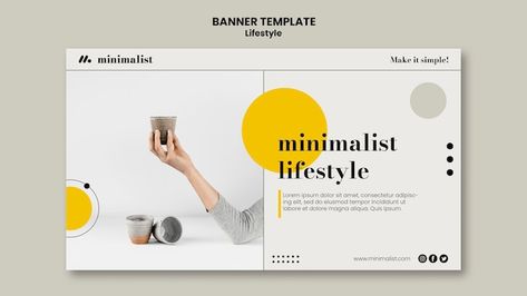 Plantilla de diseño de banner de estilo ... | Free Psd #Freepik #freepsd #elegante #plantilla-banner #plantilla-elegante #banner-minimalista Banner Template Design, Minimalist Lifestyle, Banner Template, Free Psd, Banner Design, Design Template, Graphic Resources, Make It Simple, Pie Chart