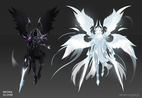 Angel Warriors Art, Nephalem Character Design, Guardian Angel Character Design, Angel Design Character, Ashen Knight, Angel Concept Art, Angels Drawing, God Character, Magic Concept