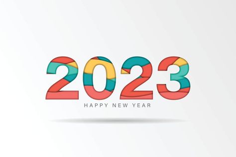 2023 Number Design, Che Guevara Photos, 2023 Vector, Background 2023, Numbers Design, Number Design, 2023 Vision, Paper Cut, Lettering Fonts