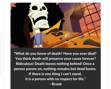 Pieces Facts, One Piece Quotes, One Piece Characters, Brooks One Piece, One Piece Series, Weak Men, Poetic Words, One Piece 1, Anime Quotes Inspirational