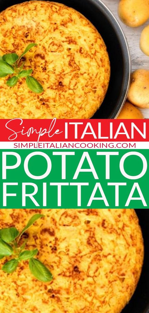 Italian Holiday Recipes, Fritata Recipe, Frittata Recipes Breakfast, Potato Frittata Recipes, Italian Frittata, Egg Breakfast Recipes Easy, Italian Cooking Recipes, Easy Frittata Recipe, Easy Frittata