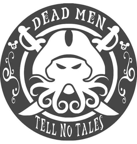 Dead Men Tell No Tales, Pirate Wedding, Woodburning Ideas, Disney Silhouette, Circuit Ideas, Projets Cricut, Cricut Halloween, Octopus Art, Davy Jones