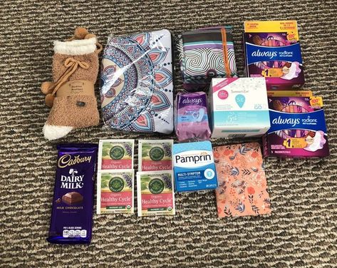 Period Care Package For Girlfriend, Period Care Package, Period Essentials, Girl Survival Kits, Period Starter Kit, Period Bag, Period Box, First Period Kits, Period Care