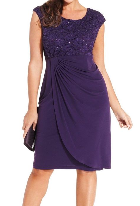 Plus Size Evening Gown, Plus Size Sequin, Houndstooth Dress, Rayon Dress, Lace Sheath Dress, Review Dresses, Trendy Clothing, Purple Fashion, Faux Wrap Dress