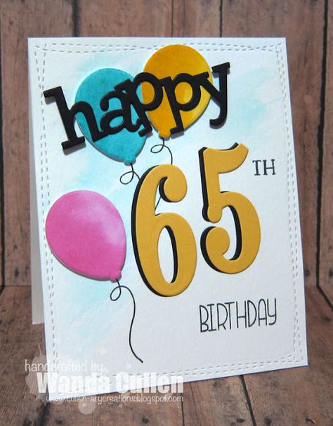 65th Birthday Cards, Birthday Tomorrow, Birthday Card Ideas, Happy Birthday Wishes Photos, Snowflake Cards, 50th Birthday Cards, June Birthday, 65th Birthday, Sketch Challenge