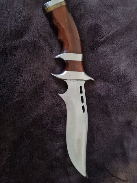 Hunting Knife With Wallnut Handle - Hunt Big Game with This Beast of a Hunting Knife by Gardenfrontier on Etsy Hunting Knife Drawing, Hunting Knife Design Handmade Knives, Hunter Knife, Hunting Knife With Gut Hook, Knife Stand, Handmade Hunting Knife, Oc Stuff, Hunting Knife, The Wilderness