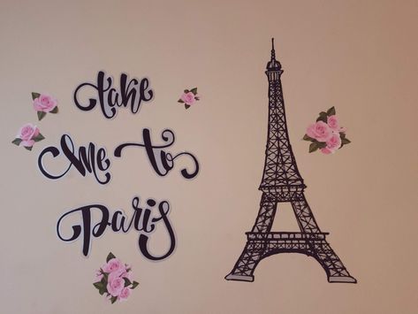 #paris #walldecor #girls #bedroom Toddler Girl Room, Girl's Room, Girls Bedroom, Girl Room, Room Makeover, Toddler Girl, Paris, Bedroom, Home Decor Decals