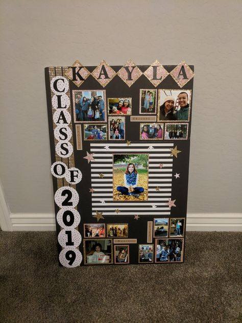 Grad poster board 2019 Graduation Poster Ideas, Graduation Poster Boards, Senior Poster Board Ideas, Graduation Picture Boards, Graduation Photo Boards, Senior Boards, Graduation Posters, Poster Board Ideas, Volly Ball