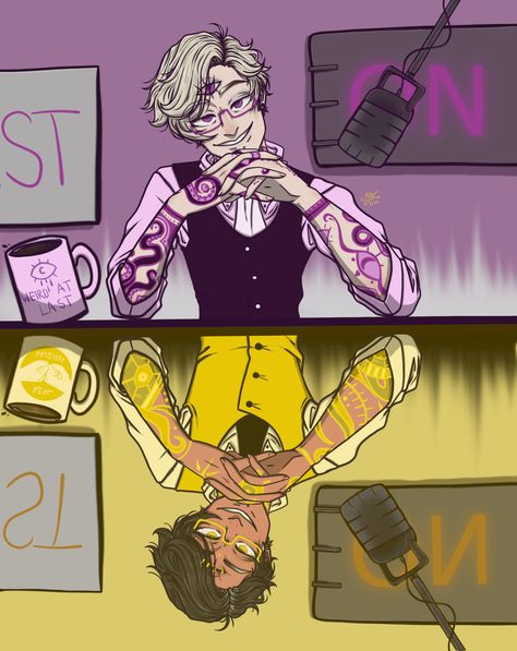 Kevin And Cecil, Kevin Welcome To Night Vale Fan Art, Night Vale Kevin, Kevin Night Vale, Welcome To Night Vale Kevin, Welcome To Nightvale Fanart, Kevin Wtnv Fanart, Cecil Baldwin Fanart, Carlos And Cecil Fanart