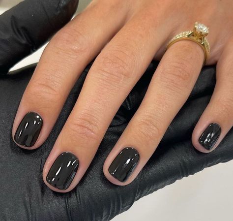 Black Shellac Nails, Old Money Nails, Money Nails, Black Gel Nails, Nails Polish, Shellac Nails, Dry Nails, Dream Nails, Nail Kit