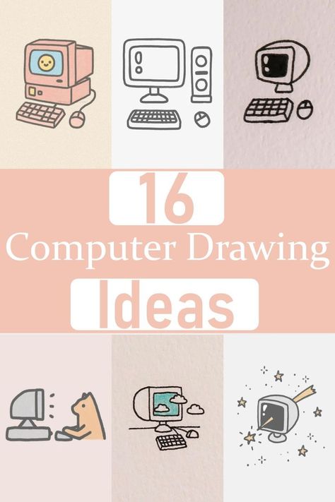 If you are unsure how to start your computer drawing ideas, here are some easy steps. If you have ever wondered what it would be like to draw a computer, these quick drawing ideas will give you a head start! Computer Drawing Sketches, Computer Drawing Easy, Quick Drawing Ideas, Draw A Computer, Math Drawing, Computer Drawing, Unique Drawings, Guided Drawing, Head Start