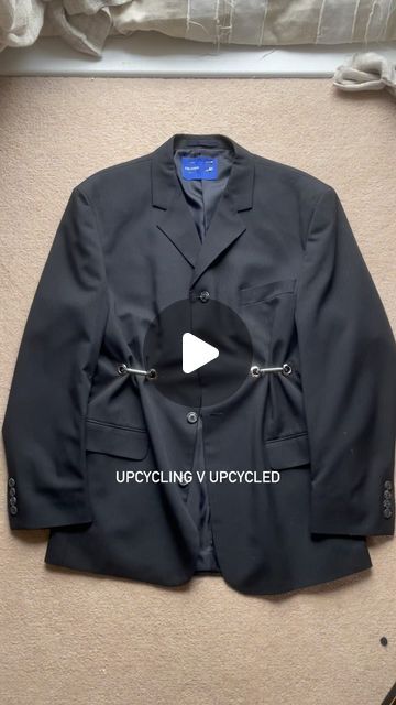 CELOSIA _RE on Instagram: "On this weeks instalment of UPCYCLING v UPCYCLED its this stunning hardware front blazer, what do you think?! 💙💙" Upcycle Mens Blazer Suit Jackets, Upcycling Blazer Suit Jackets, Upcycle Suit, Upcycle Blazer, Blazer Diy, Hacks Clothes, Fashion Hacks, April 11, Fashion Hacks Clothes