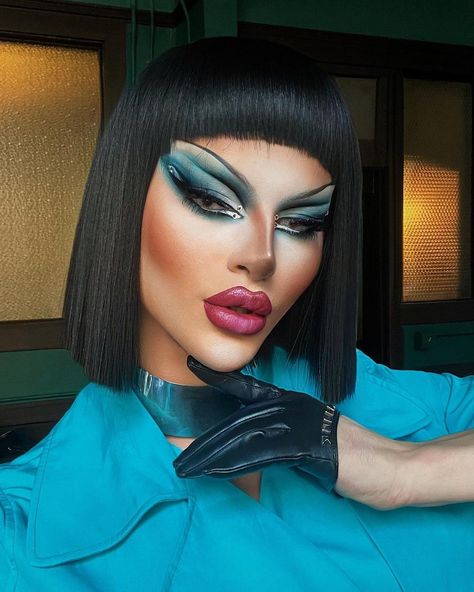 Krystal Versace Makeup, Krystal Versace, Versace Makeup, Drag Inspiration, Drag Ideas, Drag Make-up, Drag Queen Makeup, Drag Makeup, Fairy Style