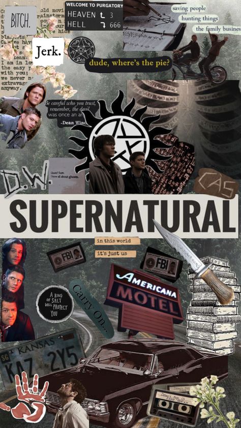 Supernatural Collage Supernatural Collage, Cas Supernatural, Family Business, Supernatural, Ghost, Collage