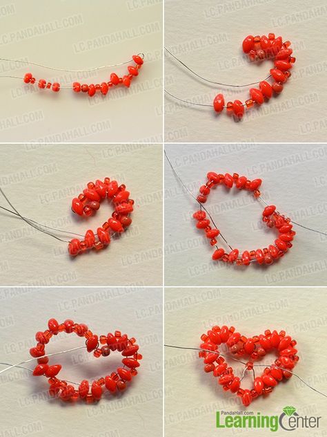 make the first part of the seed bead heart earrings Bead Heart Pattern, Seed Bead Heart, Earrings Seed Beads, Bead Heart, Valentine Art, Beaded Heart, Valentines Art, Earrings Heart, Embroidery Jewelry