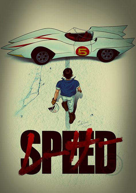 Speed Racer Akira Themed Poster Speed Racer Cartoon, Speed Racer Car, Akira Poster, Movie Poster Room, Motorcycle Poster, Motorcycle Posters, Morning Cartoon, Speed Racer, Poster Room